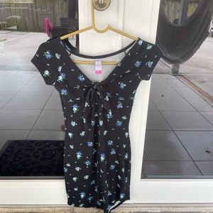 S floral bodycon mini dress